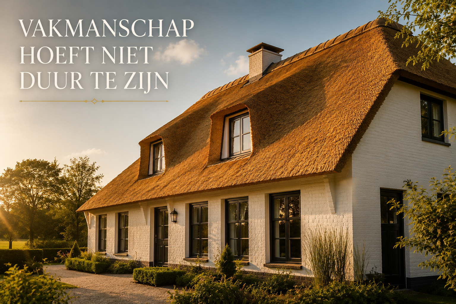 Vakmanschap hoeft niet duur te zijn: kwaliteit en een eerlijke prijs