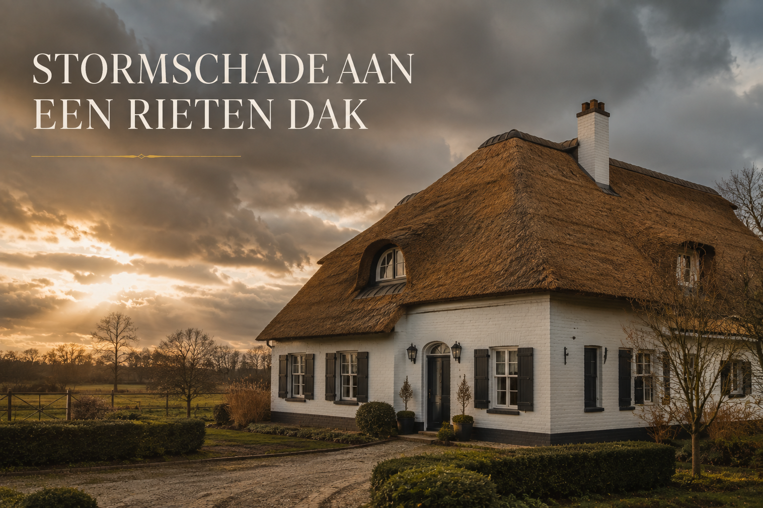 Stormschade aan een rieten dak: wat nu?